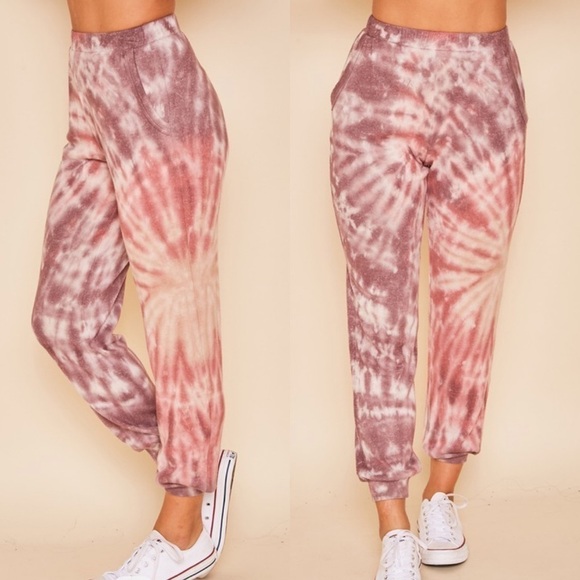 Sunburst Tie Dye Knit Lounge Pants - Picture 1 of 15